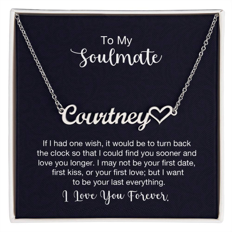 Heart Name Necklace - For Soulmate
